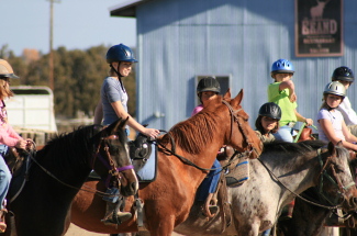 Riding horses at Diane's Riding Place located in Bend, Oregon